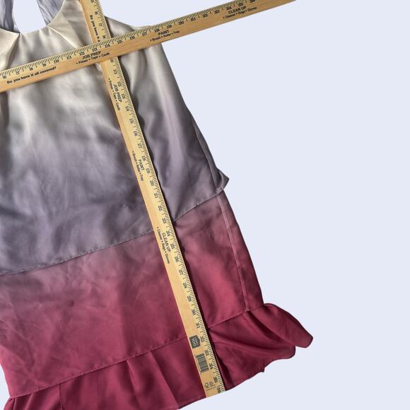 Acne Studios Y2K Ombre Slip Midi Dress - Pink Beige Minimalist 2000s - Picture 4 of 5